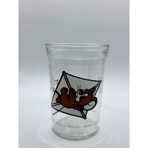 1990 Welch's Jelly Glass Jar Tom & Jerry - Jerry on a Kite Vintage - Fantastic!